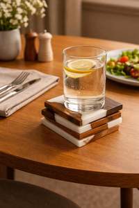 Sous-verre en résine époxy et bois de noyer (Décoration de table moderne pour la maison et le bureau) - Product Image 4