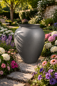 Decorative Iron Flower Vase Elegant Floor <b>Standing</b> Metal Vase With Grey Finish For Living Room <b>Corner</b> Decoration Purpose - Product Image 5