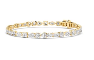 Multi-Shape Cut Lab Grown Diamond Tennis Bracelet 6.54 CTW 7 Inch 9K Rose Gold - Product Image 6