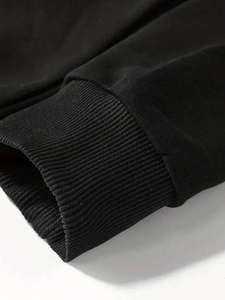 Sudadera con Capucha Negra Clásica para Hombre, Sudadera Informal, Ropa de Calle para Invierno - Product Image 5