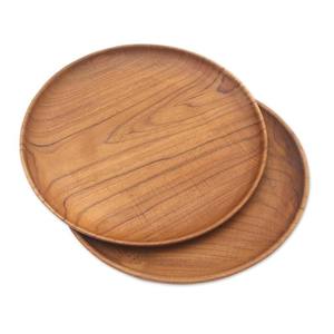 Bandeja de Servir Cuadrada Rústica Hecha a Mano, Plato Decorativo para Frutas, Vajilla de Madera de Nogal Negro Premium - Product Image 1