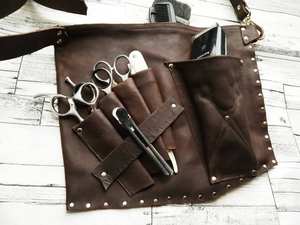 Étui en cuir pour ciseaux de barbier professionnels, en cuir de vachette, anti-odeur, confortable, décontracté, durable, outil de salon - Product Image 2