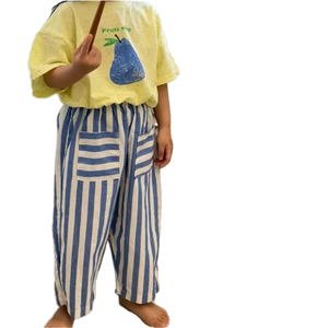 Leggings décontractés personnalisés brodés respirants 100% coton pour enfants de 2 à 12 ans, pantalons de survêtement unisexes pour garçons et filles - Product Image 3