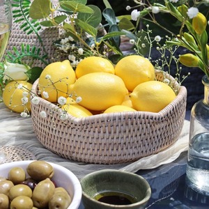 Panier de rangement rond en rotin naturel écologique Artex Green Earth, fait main, à bords festonnés, multifonctionnel, moderne, fabriqué au Vietnam - Product Image 6
