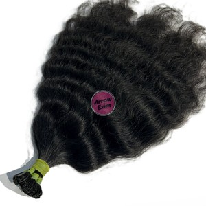 Arrow Exim 100% Cuticle Aligned Keratin K-Tip 12A Grade Indian Hair Young Donor Natural Curly Remy Virgin Hair Extension - Product Image 4