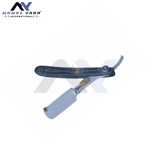 Navaja de Afeitar Profesional Negra y Blanca para Barbería, Corte Recto, para Barba, Bigote y Cejas - Product Image 2