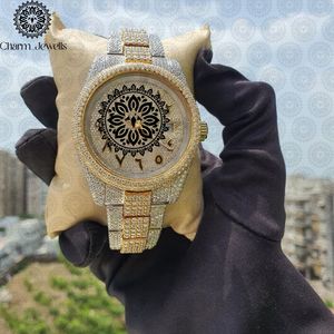 Montre de luxe Charm_Jewells en acier inoxydable, boîtier rond de 42 mm, quartz analogique, cristal saphir, design ajouré, unisexe, tendance - Product Image 1