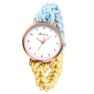 Pulsera de la Amistad con Cordón Trenzado Colorido L6, Correa Ajustable, Reloj de Cuarzo - Product Image 5