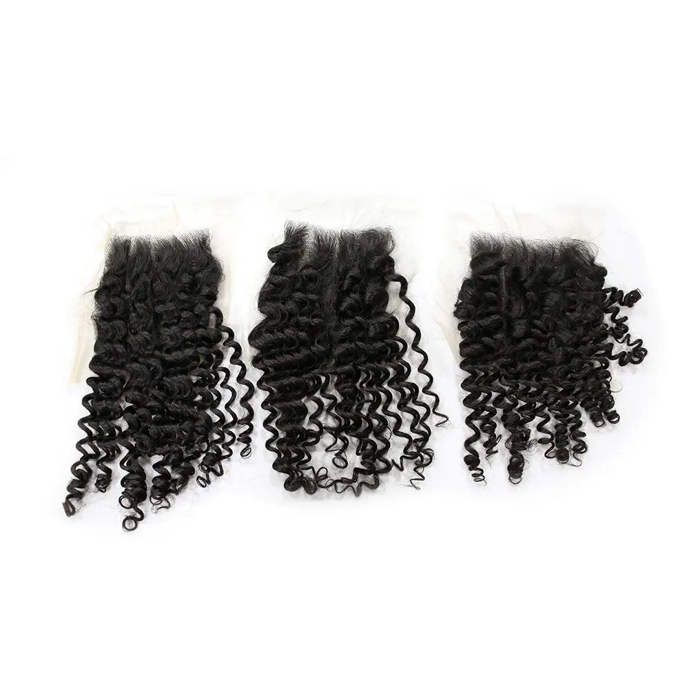 5X5 Sluiting Vietnamese Menselijk Haar Sluiting Diepe Golf Natural Hair Line Pre Geplukt Hair Extensions Pruiken Vendor