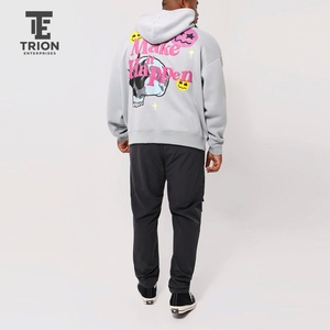 Sweat-shirts à capuche pour hommes, style streetwear, impression 3D, coupe ample, fabrication industrielle, impression en relief, style hip hop. - Product Image 2