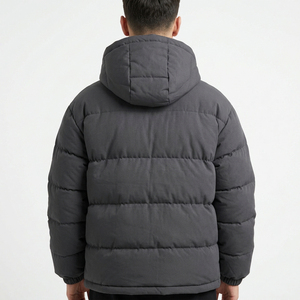 Men's Hooded <b>Bubble</b> <b>Coat</b> Custom Logo Oversized Puffer Jacket Warm Quilted Winter Outerwear - Product Image 5