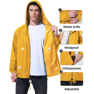 Custom Logo Outdoor Windbreaker <b>Jacket</b> Lightweight <b>Packable</b> Sportswear OEM ODM Wholesale Supplier - Product Image 4