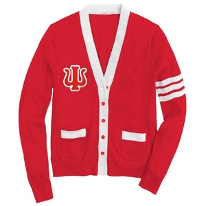 Crea tu Propio Suéter Cárdigan de Punto con Logotipo Personalizado de Alta Calidad, Cuello en V, Informal, para Hermandades/Fraternidades/Escuelas/Universidades - Product Image 1