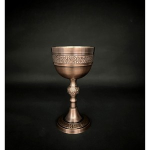 High End Quality Brass <b>Goblet</b> Vintage Embossed Design Round <b>Wine</b> Cup for Wedding Decorative Use - Product Image 3