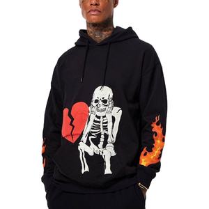 ผ้าฝ้าย 100% คุณภาพสูงน้ําหนักหนักเหงื่อพัฟพิมพ์เสื้อฮู้ด / พัฟพิมพ์แบบกําหนดเองโลโก้ที่กําหนดเองเสื้อฮู้ดสวมหัว - Product Image 3