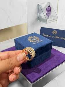 แหวนเพชรแท้ดีไซน์ทันสมัยสำหรับผู้หญิง ตัวเรือนทองคำ 18K - Product Image 3