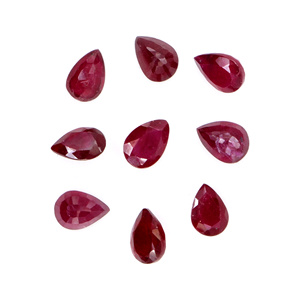Rubíes naturales de Bangkok calibrados en forma de pera de 6x8 mm, piedra preciosa de rubí facetada natural suelta para la fabricación de joyas, lista para usar. - Product Image 2