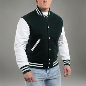 Chaqueta Letterman con Mangas de Cuero a la Moda, Cuerpo de Lana Premium, Chaqueta Letterman Personalizada para Equipos - Product Image 4