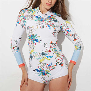 Nouveau design 2026 – Maillot de surf à manches longues, séchage rapide, anti-UV, vert, pour femme - Product Image 4