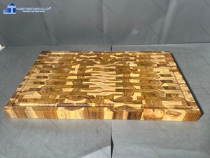 Tabla de Cortar de Madera Rectangular con Asa, Acabado Natural, Duradera, Apta para Lavavajillas, Ecológica, Hecha en Vietnam - Product Image 2