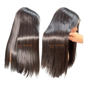 Pelucas de Cabello Humano Liso Natural de Alta Calidad, Longitud Media, Sin Pegamento, Cutícula Alineada, Cabello Remy, Todos los Colores - Product Image 3