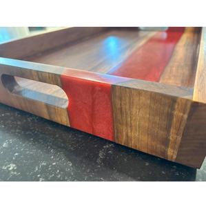 Bandeja de Madera y Resina Pura Hecha a Mano de Calidad Natural, Bandeja de Servicio de Venta Caliente al por Mayor para Uso en el Hogar, Hoteles y Restaurantes - Product Image 6