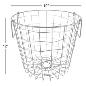 Grand panier de rangement en fil métallique avec couvercle, organisateur empilable robuste pour le rangement dans les armoires et garde-manger - Product Image 5