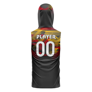 Camiseta de Fútbol 7v7 para Niños, Sin Mangas, con Capucha, Uniforme de Equipo Personalizado, Estampado Geométrico Sublimado, Nombre y Número del Jugador - Product Image 2