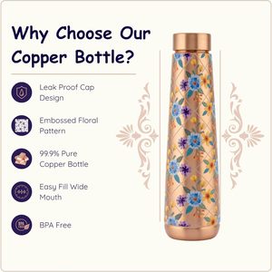 Customized Logos Eco-Friendly Portable Large Capacity Pure Copper Water <b>Bottle</b> with Lid and Custom Designs for Home & Dining Use - Product Image 4