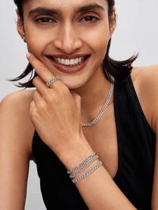 Pulsera de Diamantes de Laboratorio de Lujo para Mujer |   Plata de Ley 925 Chapada en Oro Blanco, Joyería Fina de Alta Gama, Corte Redondo - Product Image 3