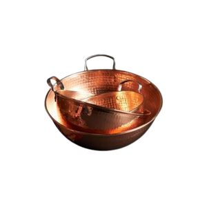 Mini Wok de Cobre Martillado con Asa de Latón, Utensilio de Cocina Pequeño Multiusos y Colador de Alimentos para Servir en Restaurantes y Cocinas - Product Image 2