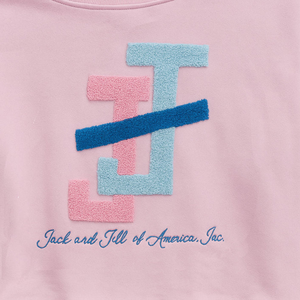 Sweat-shirt côtelé Lurex Jack and Jill rose pour femme, haut décontracté élégant en molleton bouclette à épaules dénudées avec bordure côtelée - Product Image 6