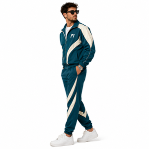 <b>men's</b> jackets Hot Selling Unisex Oversized Gym Wearcolor Block nylon Tracksuit Custom logo Printing <b>Men</b> Wide Leg Baggy Pants - Product Image 3