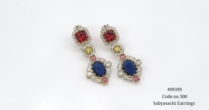 Boucles d'oreilles pendantes 09399 en zircon cubique, ovales, plaquées Mehandi, avec pierres doublettes, bijoux pour mariage, fête, cadeau - Product Image 4