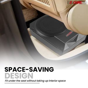 Loa siêu trầm âm thanh xe hơi mỏng 10 inch Bộ khuếch đại công suất hoạt động 800W hộp bao vây dưới ghế điều khiển từ xa bộ dây loa siêu trầm - Product Image 6