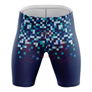 Ensemble maillot et short de cyclisme pour homme, motif bleu pixel, respirant, polyester, coupe sans couture, pour adultes - Product Image 6