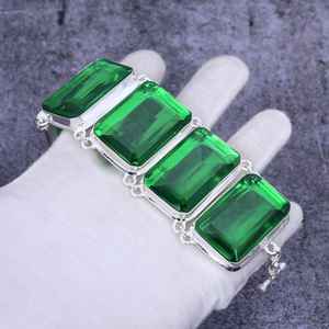 Pulsera de Diopsido Cromado Hecha a Mano, Plata de Ley 925, Joyería Bohemia, Pulsera de Piedras Preciosas Naturales, Venta al por Mayor - Product Image 5