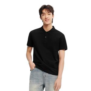 Ropa activa de verano 2025 para hombres de nivel superior para polos, camiseta de manga corta de Color sólido de punto transpirable, camiseta estampada delgada - Product Image 4