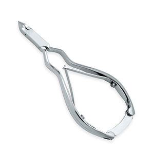 Pince à cuticules incurvée en acier inoxydable, à ouverture large, pointe fine et aiguisée, avec verrouillage arrière et double ressort - Product Image 3