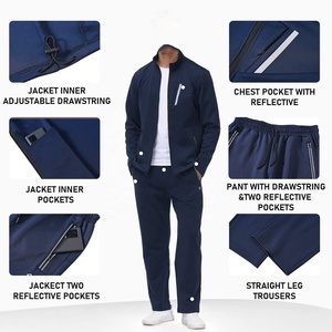 Sudaderas con capucha de manga larga con cremallera para hombre, ropa deportiva para hombre, chándal con logotipo personalizado, conjunto de pantalones de chándal y sudadera con cremallera completa - Product Image 4