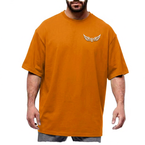 T-shirt en coton noir surdimensionné pour homme avec logo personnalisé, manches courtes, col rond, coupe décontractée, imprimé, design de lettres sur le devant - Product Image 4