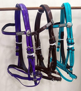 Brida de PVC para Caballo Más Vendida con Riendas de Agarre de Goma, Hebillas de Acero Inoxidable, Brida de PVC Personalizada con Martingala a Juego - Product Image 2