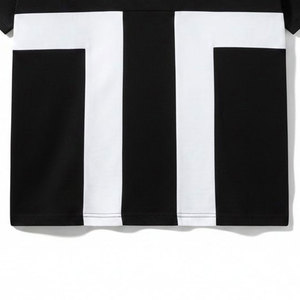 Custom Graphic Printed Streetwear T-shirt with Star <b>Studded</b> Neckline and Cross Block Pattern - Product Image 4