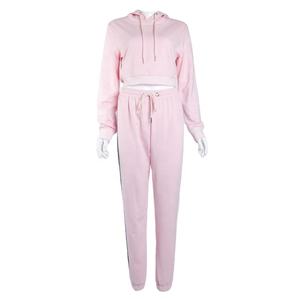 Combinaisons de jogging décontractées pour femmes automne-hiver, vêtements de rue pour femmes, sweat-shirt court et pantalon tendance, ensemble deux pièces pour femmes, survêtement pour femmes - Product Image 1