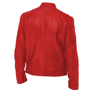 Veste en cuir décontractée pour hommes, logo personnalisé, design de créateur, veste pour hommes grande taille avec quatre poches zippées - Product Image 6