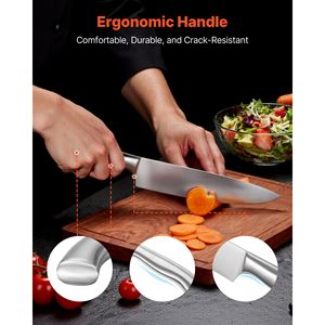 Set di 15 Coltelli da Cucina in Acciaio Inossidabile Tedesco ad Alto Contenuto di Carbonio con Blocco Affilacoltelli - Essenziali Premium per la Cucina - Product Image 3