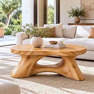 Luxali Modern Solid Wood Coffee Table Living Room Handmade Natural Eco-Friendly Durable Easy Clean Antique Decor Home Furniture - Product Image 5
