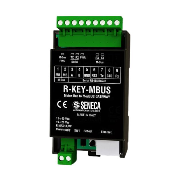 R-KEY-MBUS Modbus RTU/TCP-IP M-Bus Converter Industrial Protocol Bridge 19-28VAC/10-40VDC 1-Year Warranty SCADA BMS IoT IP20