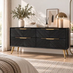Cómoda de Madera de Buena Calidad de la Colección GALAXY con 4 Cajones, Mueble de Almacenamiento para Dormitorio, Mueble para el Hogar de Diseño Moderno - Product Image 5