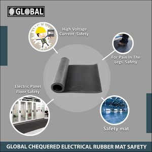 16 MM Checkered Rubber <b>Mat</b> Electrical Insulation Rubber <b>Mat</b> Coin Pattern Dielectric Safety Flooring <b>Roll</b> High Voltage Industrial - Product Image 6